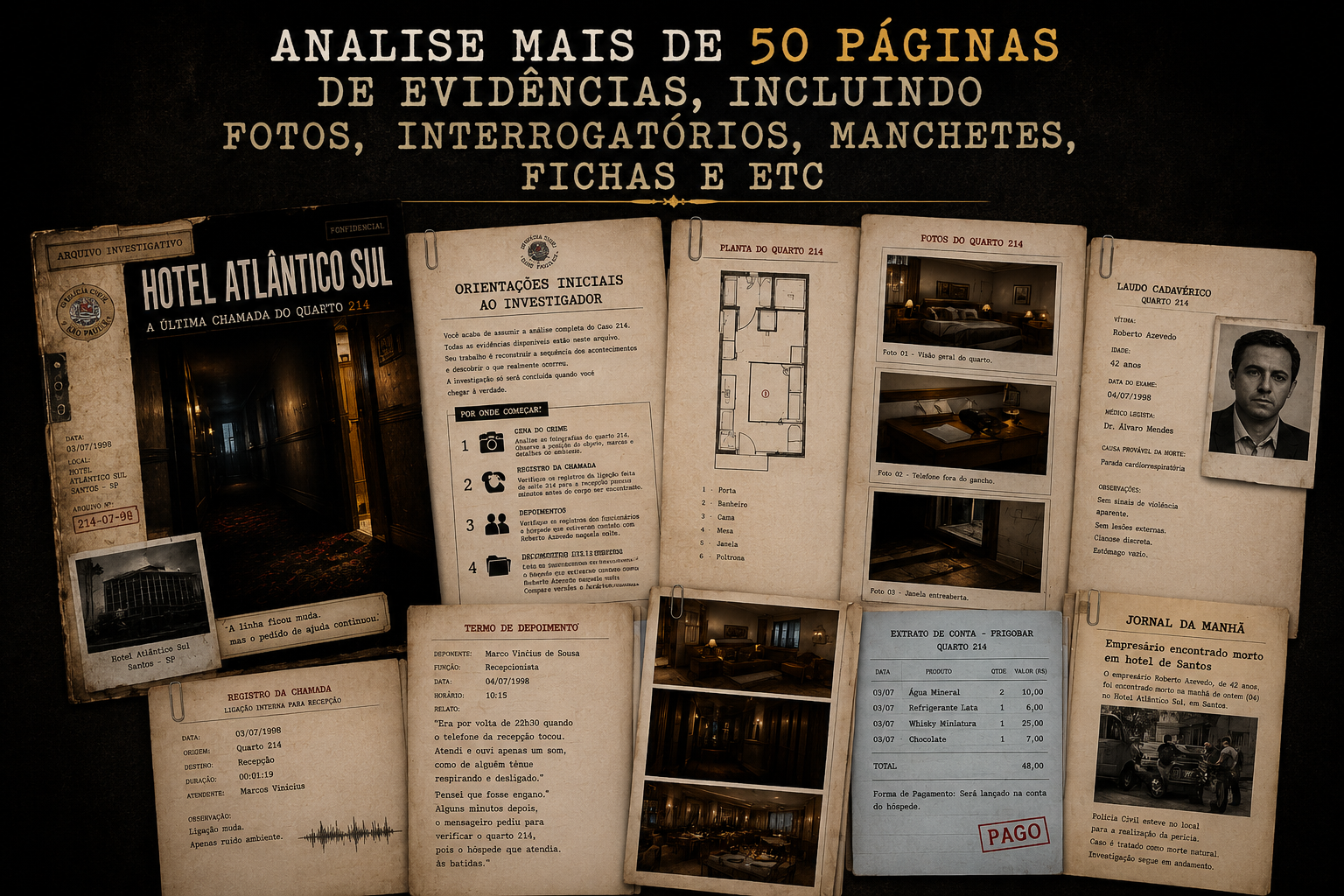 Arquivos da investigação do Hotel Atlântico Sul